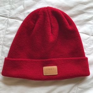 Obey red beanie